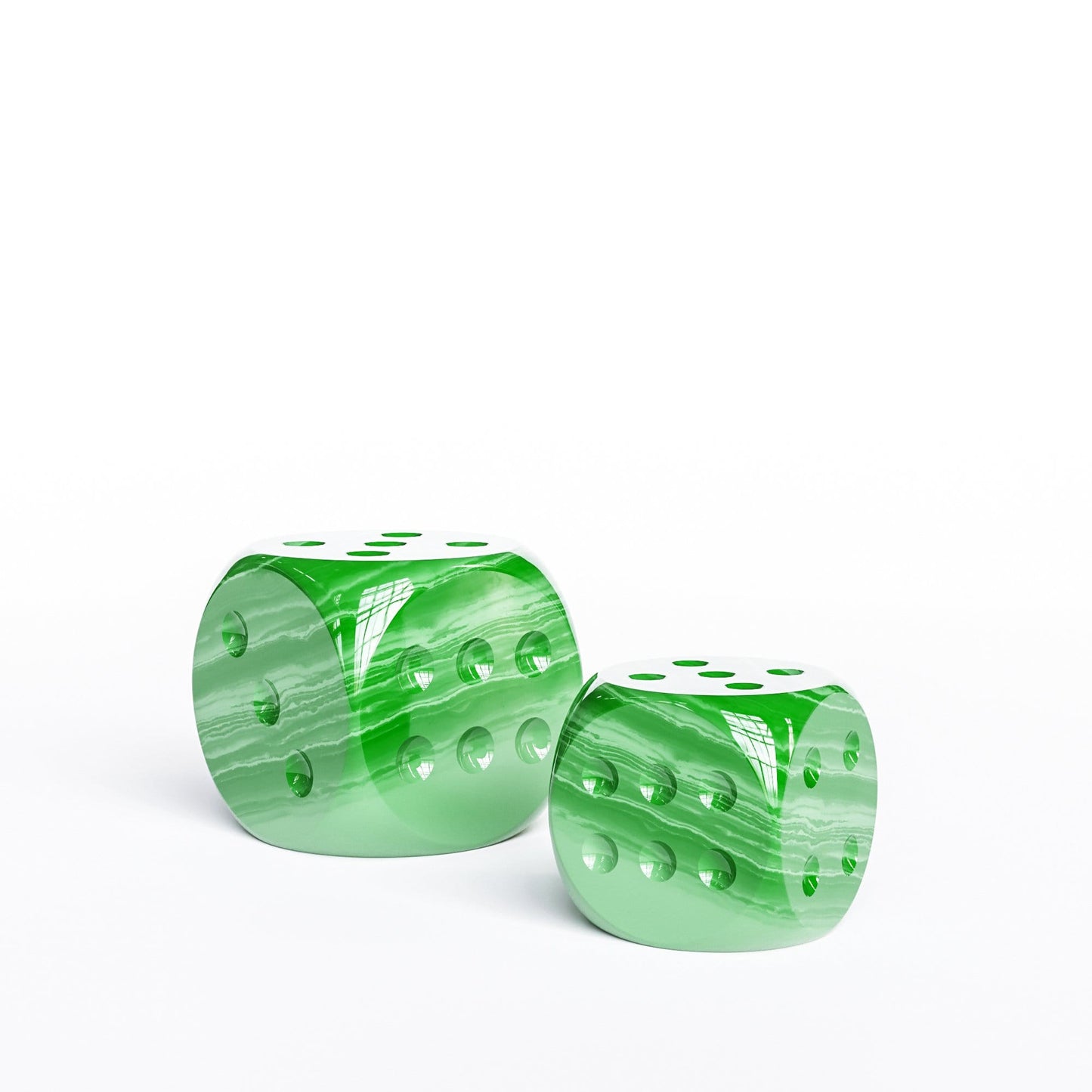 Ceramic Dice Set - Exotic Marbles - Synchrony Art INC