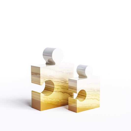Ceramic Puzzle Set (Enhanced) - Faded Marbles - Synchrony Art INC