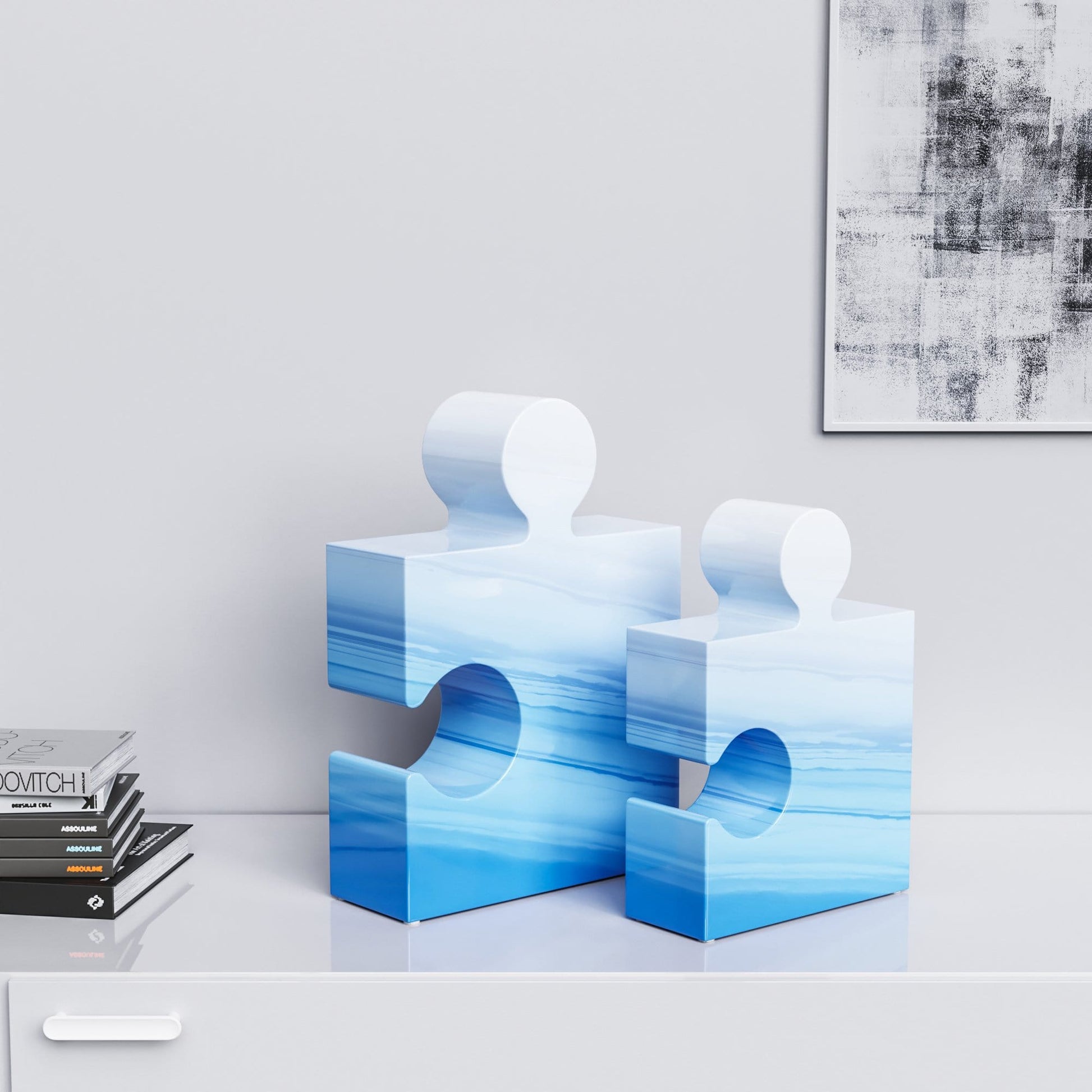 Ceramic Puzzle Set (Enhanced) - Faded Marbles - Synchrony Art INC