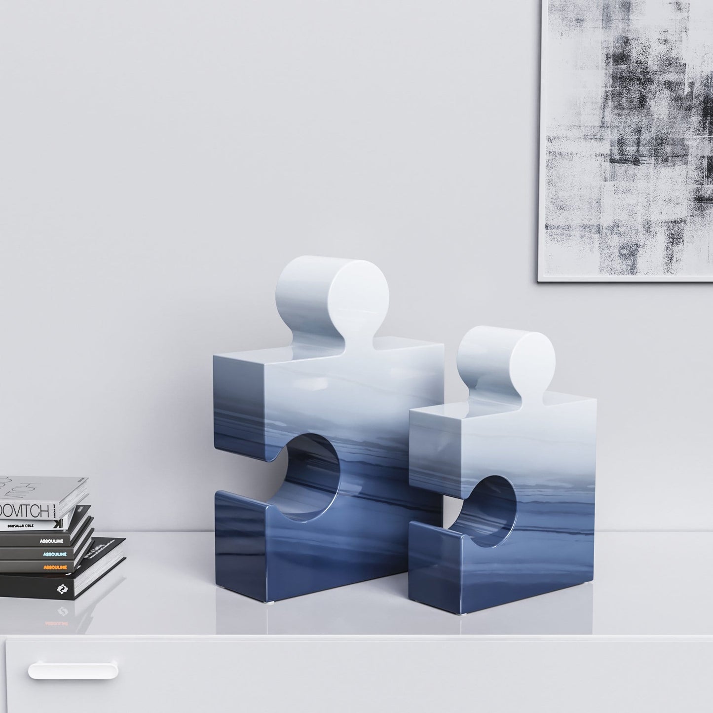 Ceramic Puzzle Set (Enhanced) - Faded Marbles - Synchrony Art INC