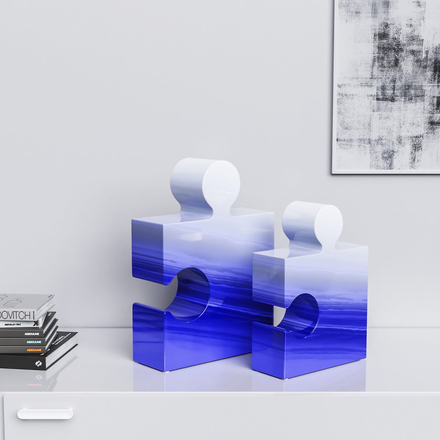 Ceramic Puzzle Set (Enhanced) - Faded Marbles - Synchrony Art INC