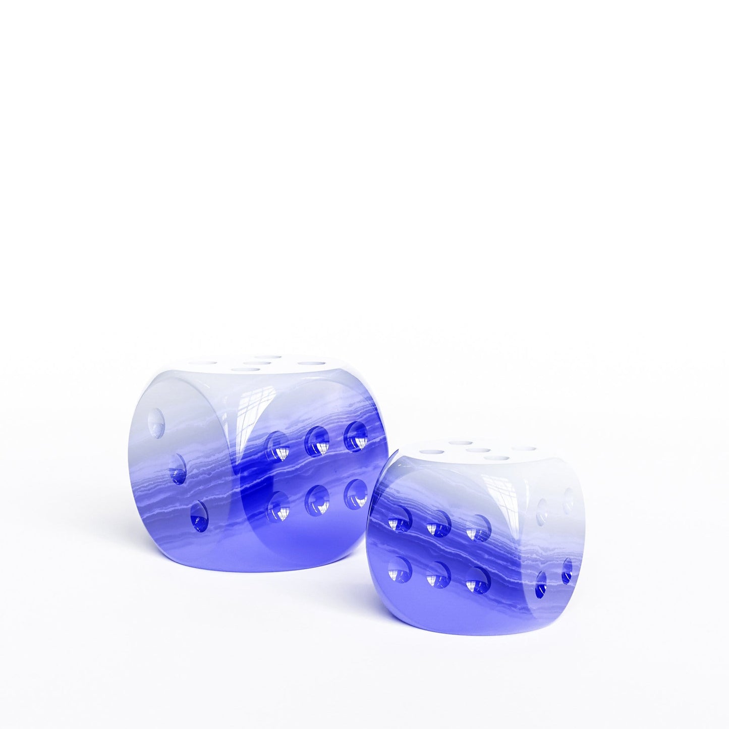 Ceramic Dice Set - Faded Marbles - Synchrony Art INC