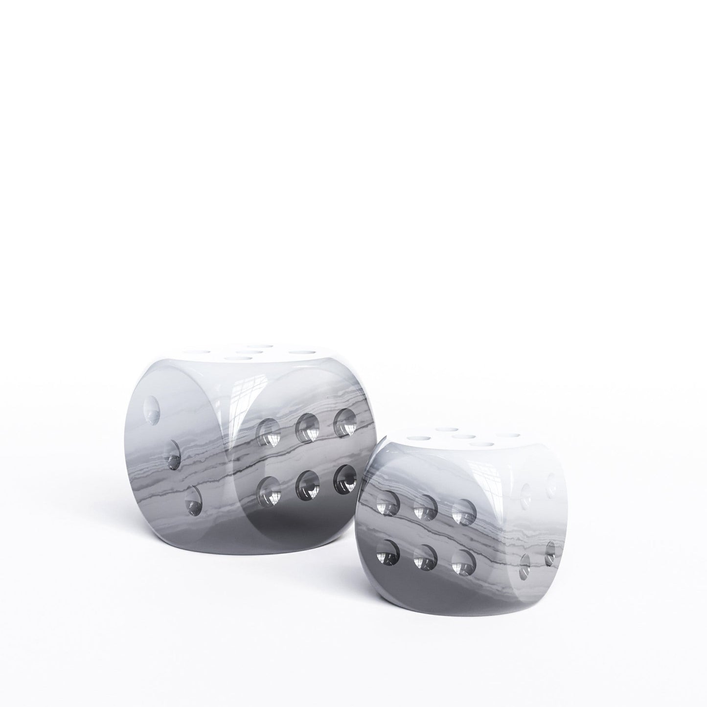 Ceramic Dice Set - Faded Marbles - Synchrony Art INC