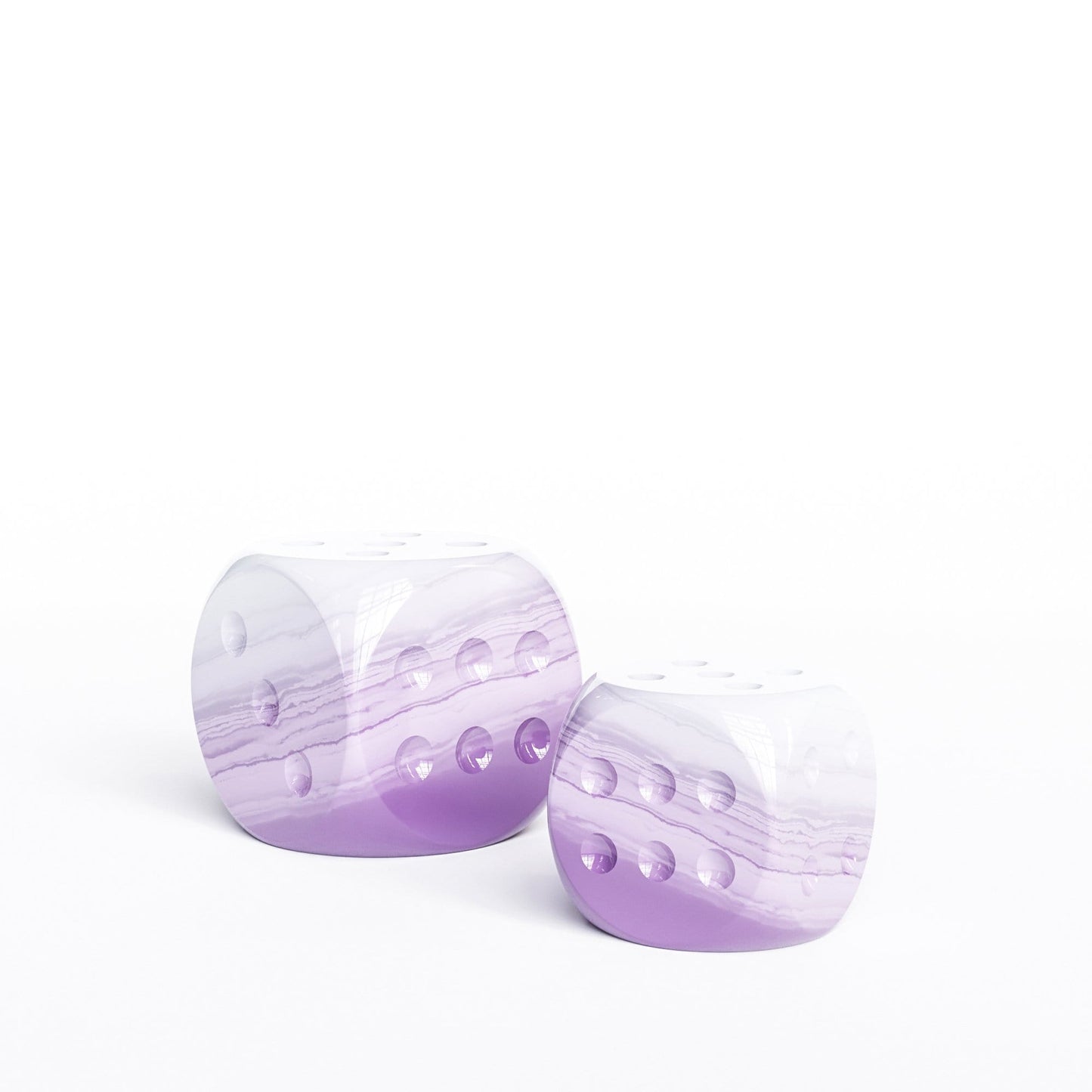 Ceramic Dice Set - Faded Marbles - Synchrony Art INC
