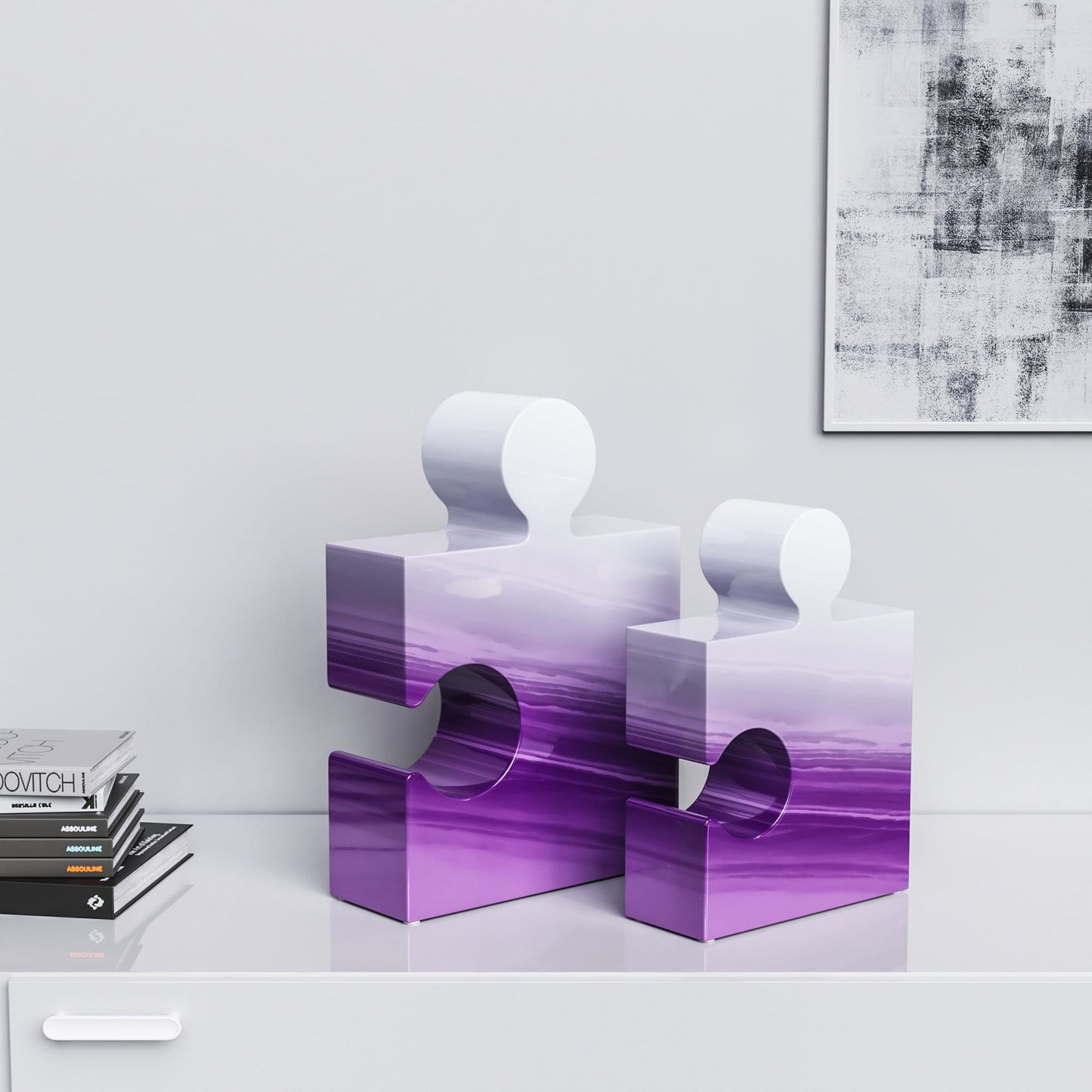 Ceramic Puzzle Set (Enhanced) - Faded Marbles - Synchrony Art INC