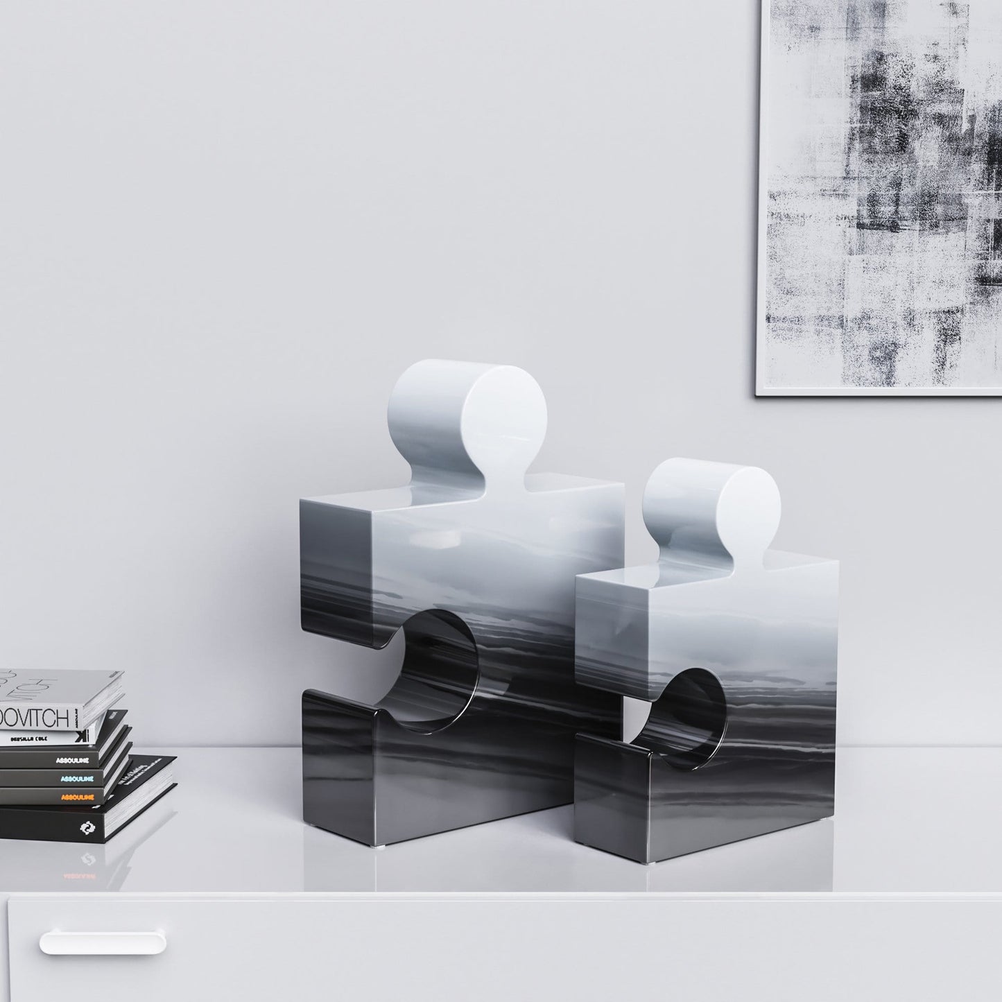 Ceramic Puzzle Set (Enhanced) - Faded Marbles - Synchrony Art INC