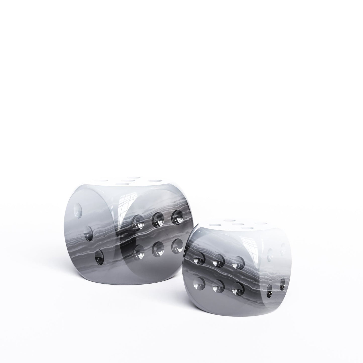Ceramic Dice Set - Faded Marbles - Synchrony Art INC