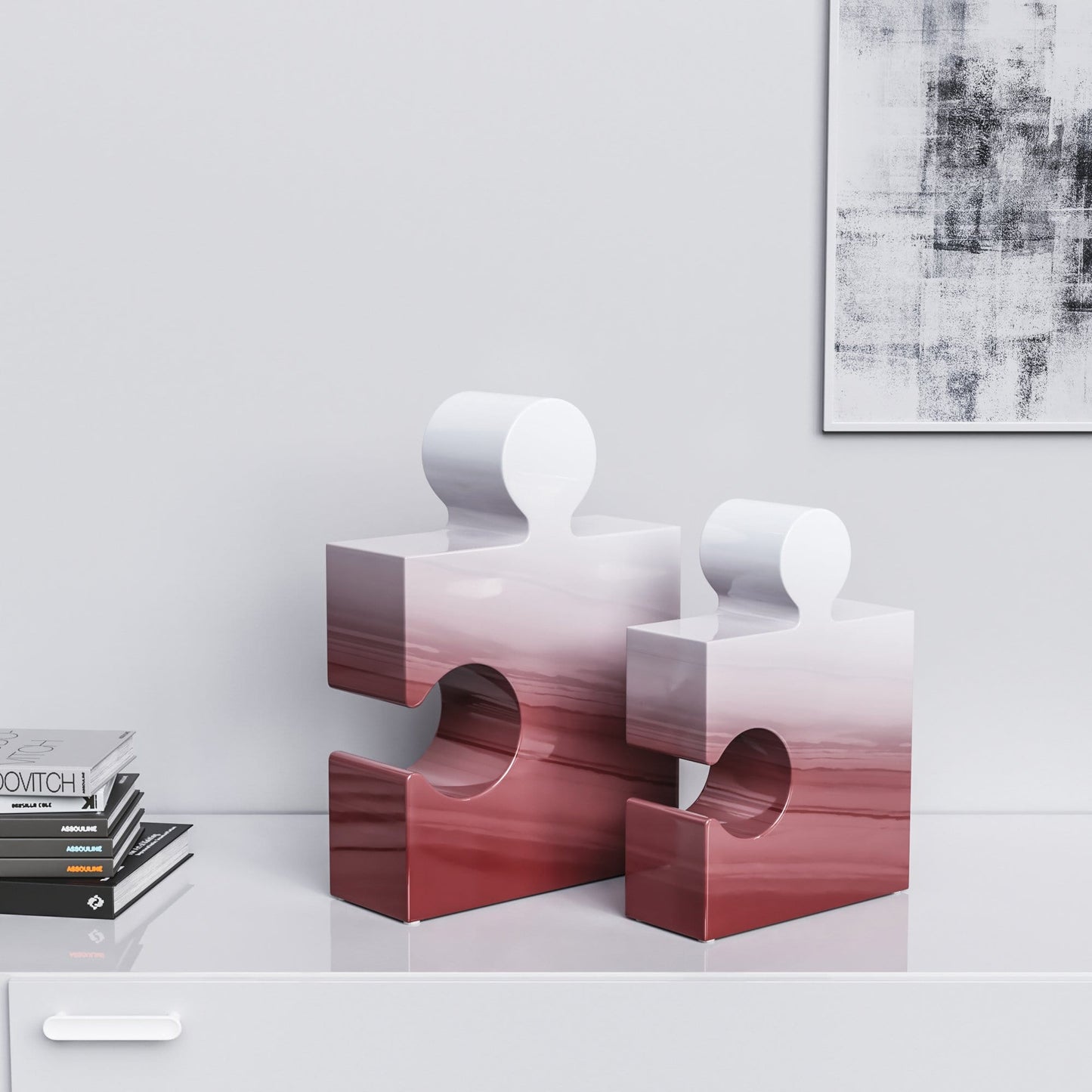 Ceramic Puzzle Set (Enhanced) - Faded Marbles - Synchrony Art INC