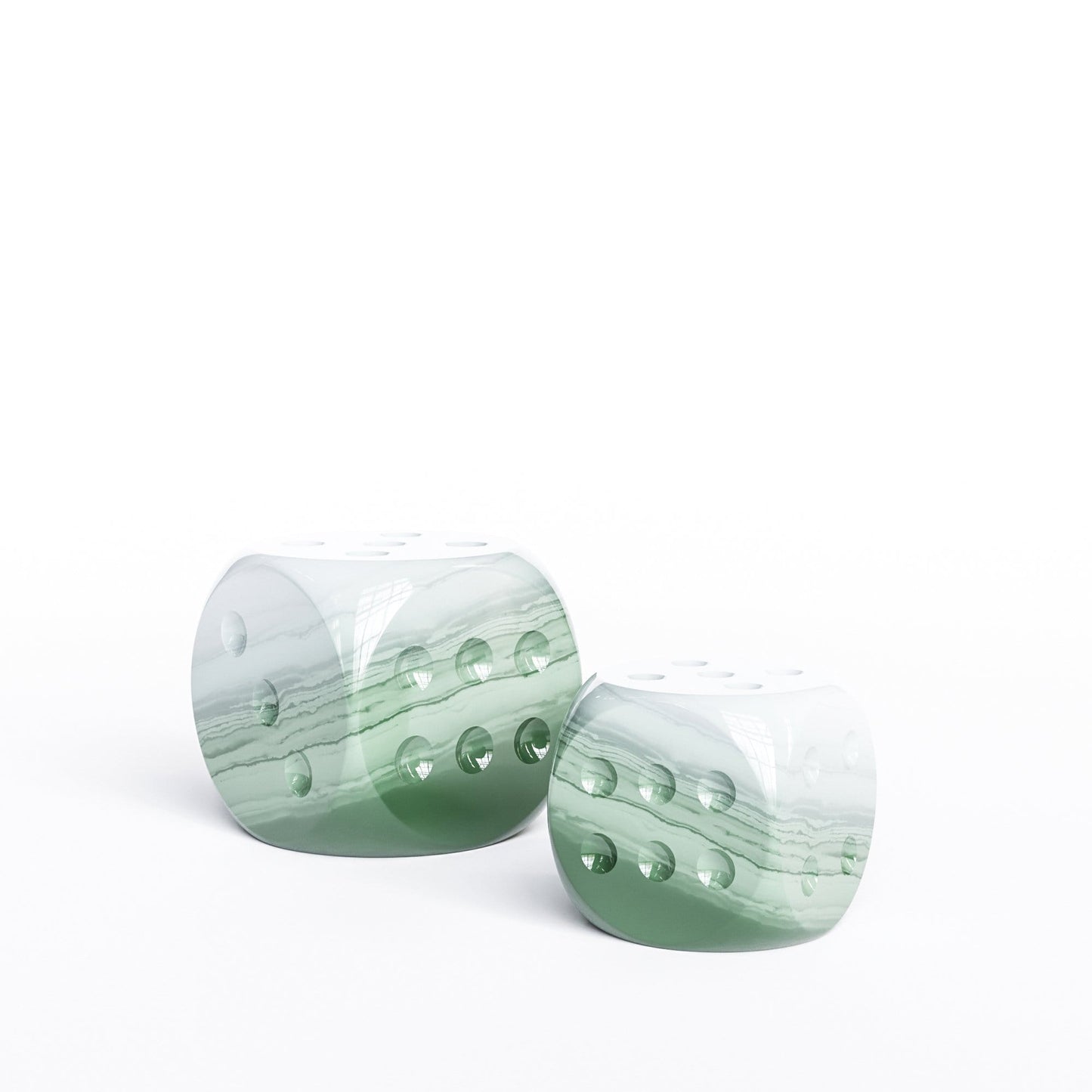 Ceramic Dice Set - Faded Marbles - Synchrony Art INC