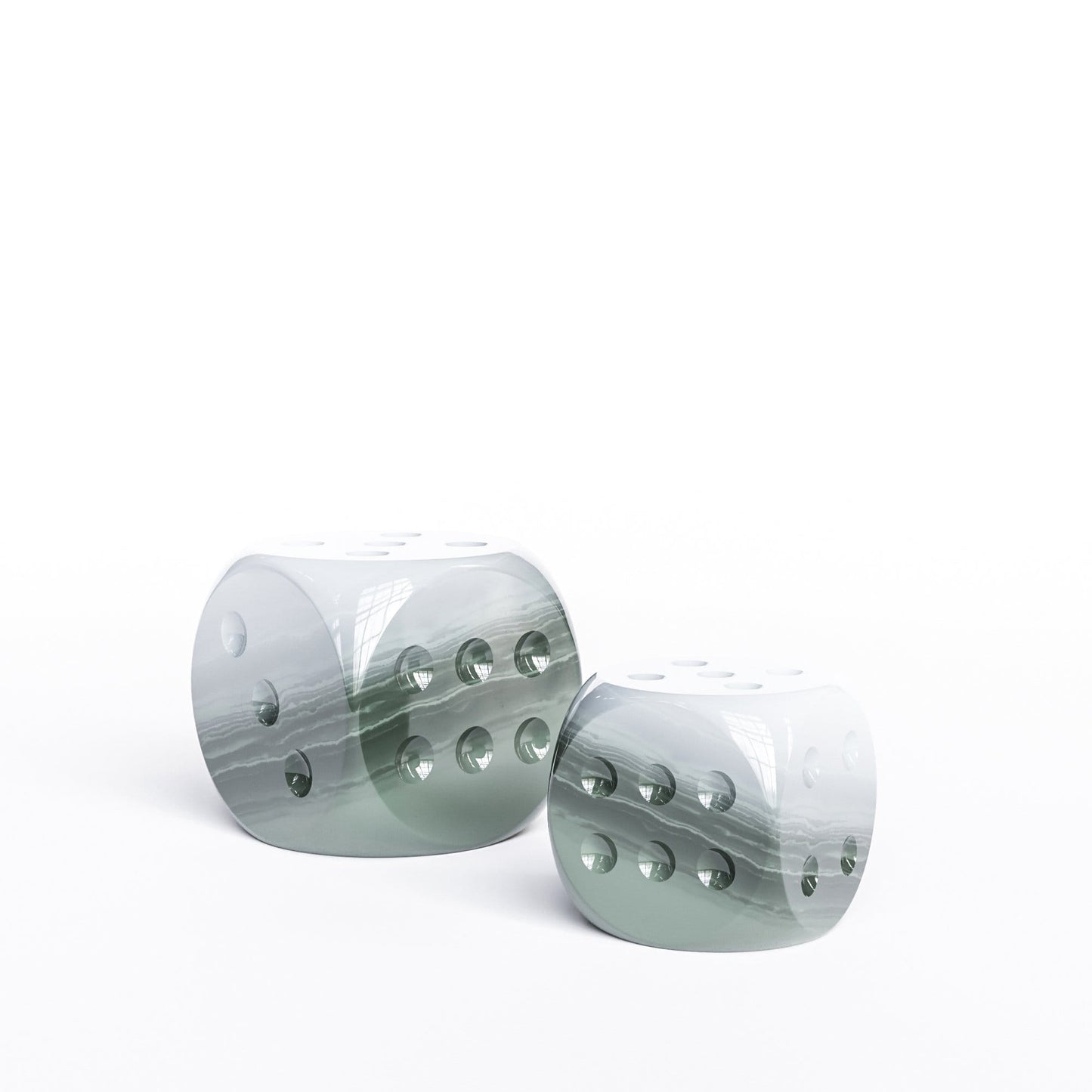 Ceramic Dice Set - Faded Marbles - Synchrony Art INC