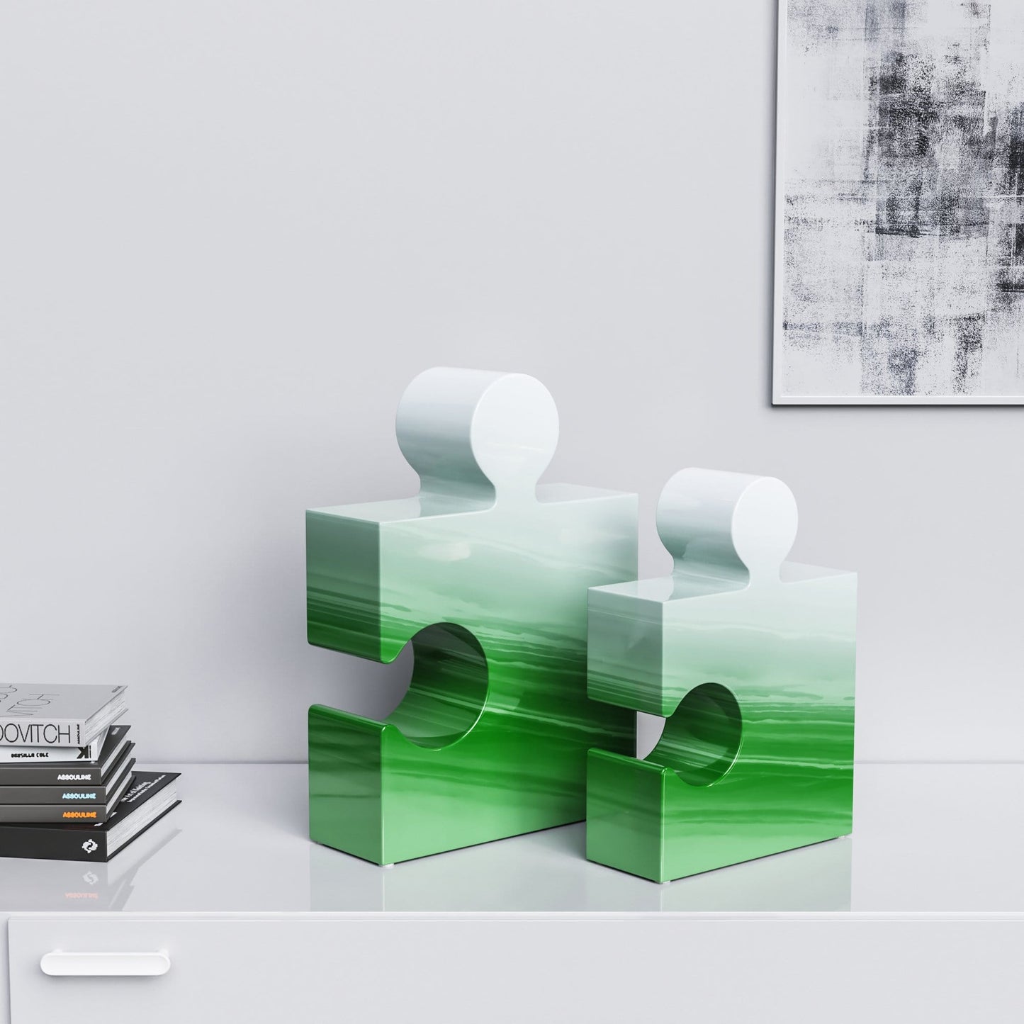 Ceramic Puzzle Set (Enhanced) - Faded Marbles - Synchrony Art INC
