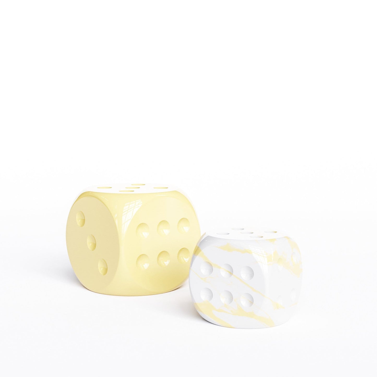 Ceramic Dice Set - Plain & Marbles - Synchrony Art INC