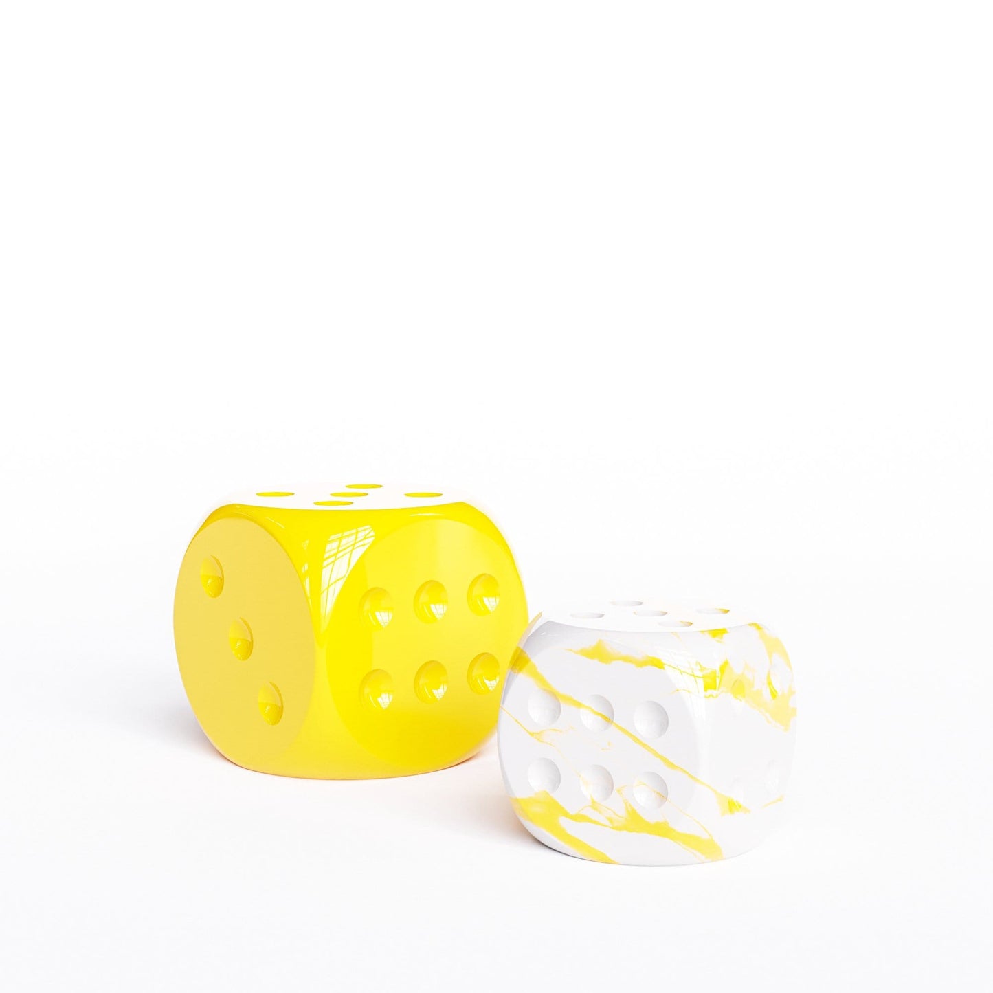 Ceramic Dice Set - Plain & Marbles - Synchrony Art INC