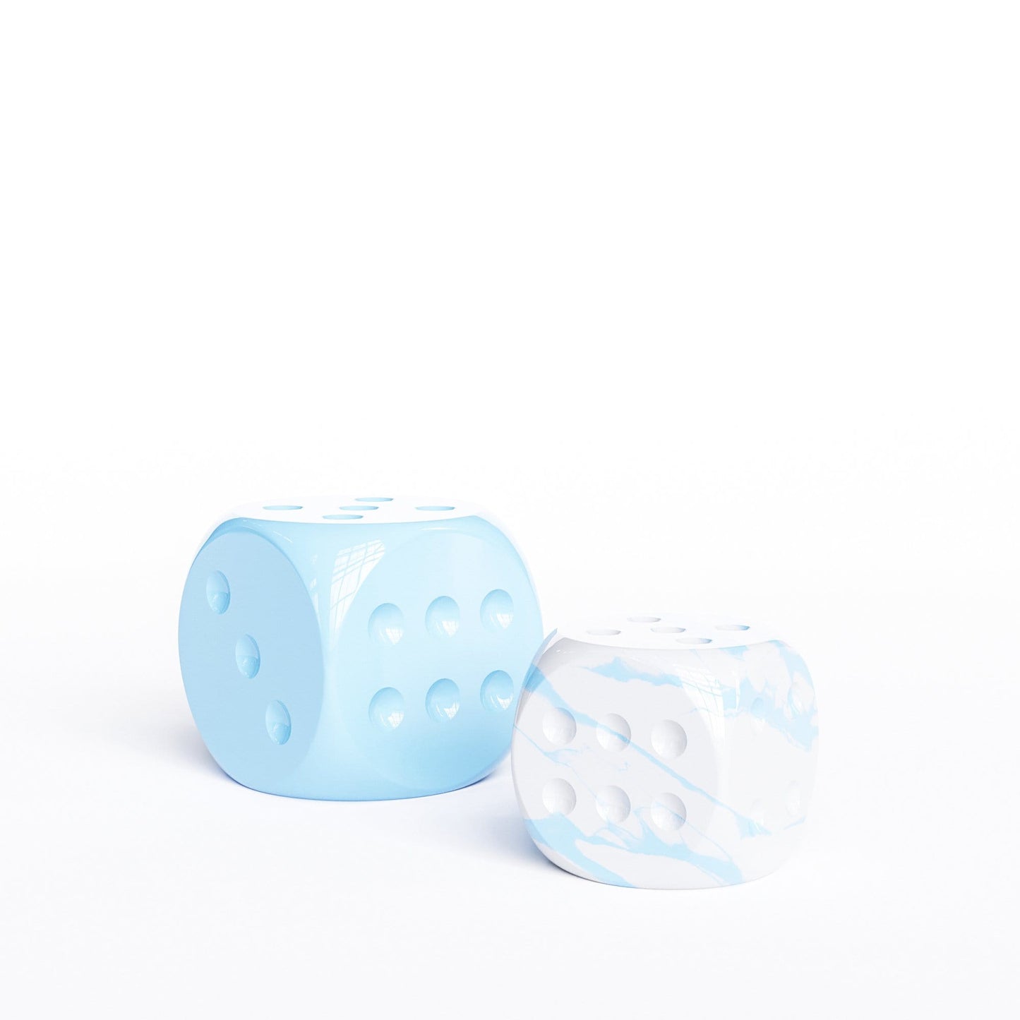 Ceramic Dice Set - Plain & Marbles - Synchrony Art INC
