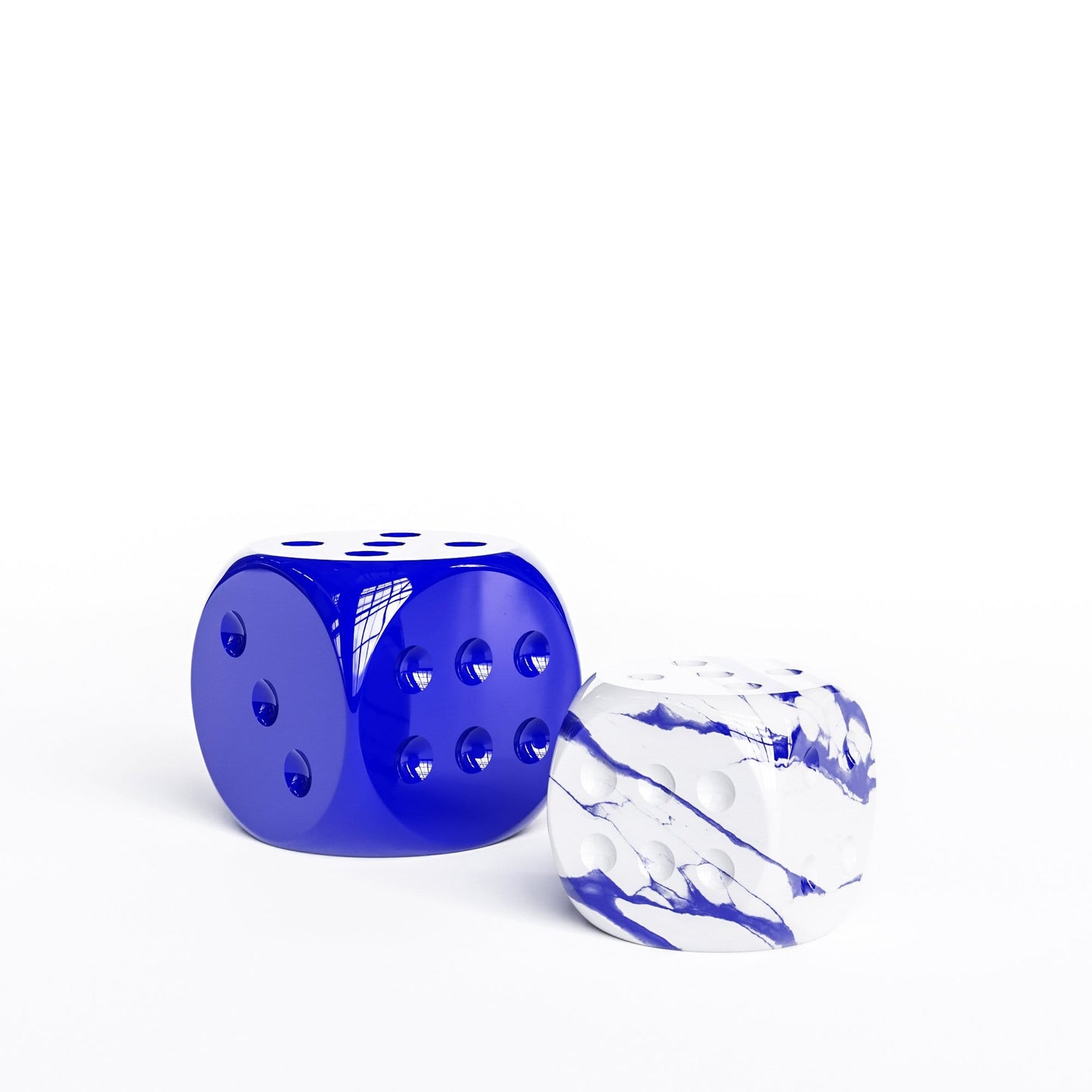 Ceramic Dice Set - Plain & Marbles - Synchrony Art INC