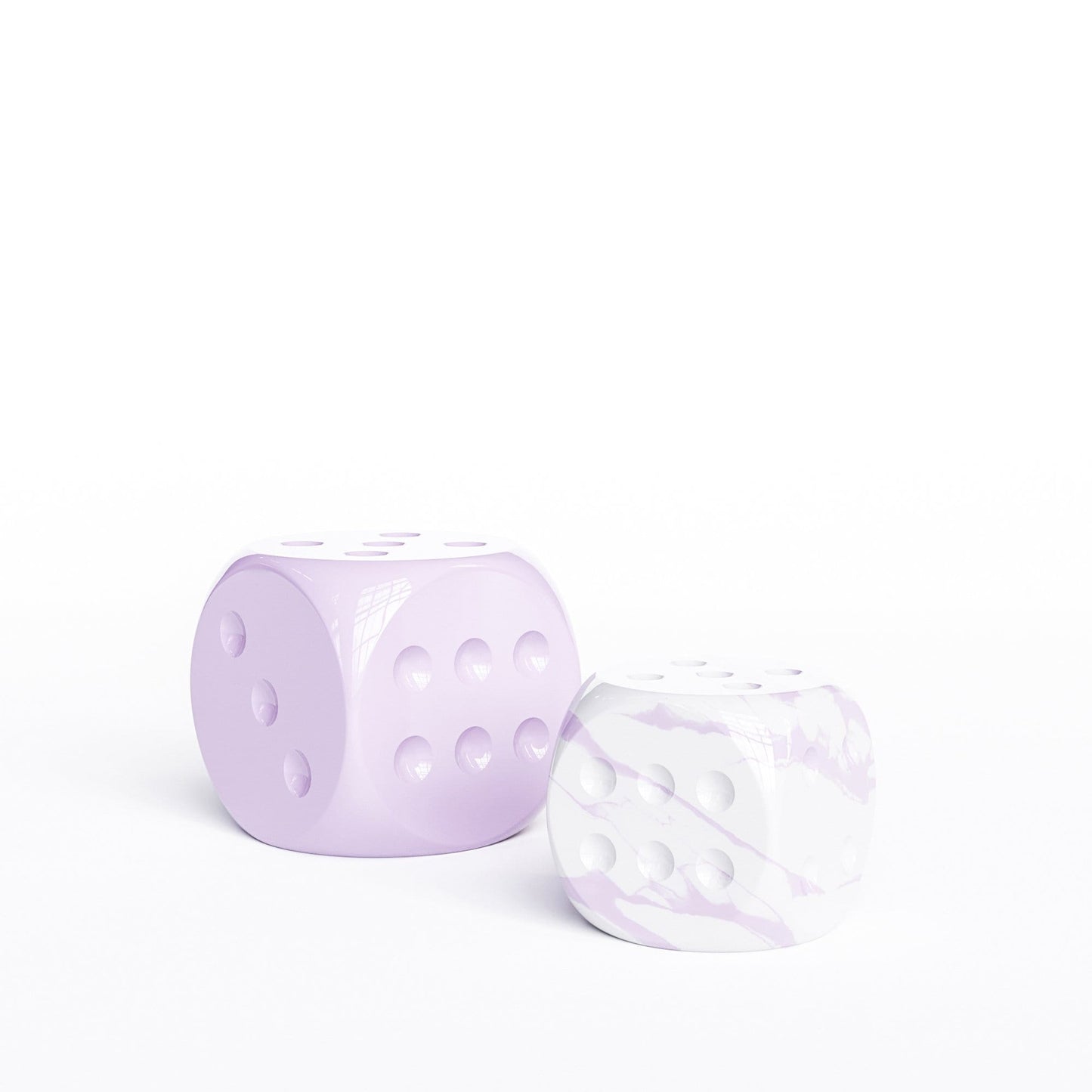 Ceramic Dice Set - Plain & Marbles - Synchrony Art INC