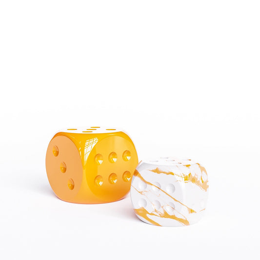 Ceramic Dice Set - Plain & Marbles - Synchrony Art INC