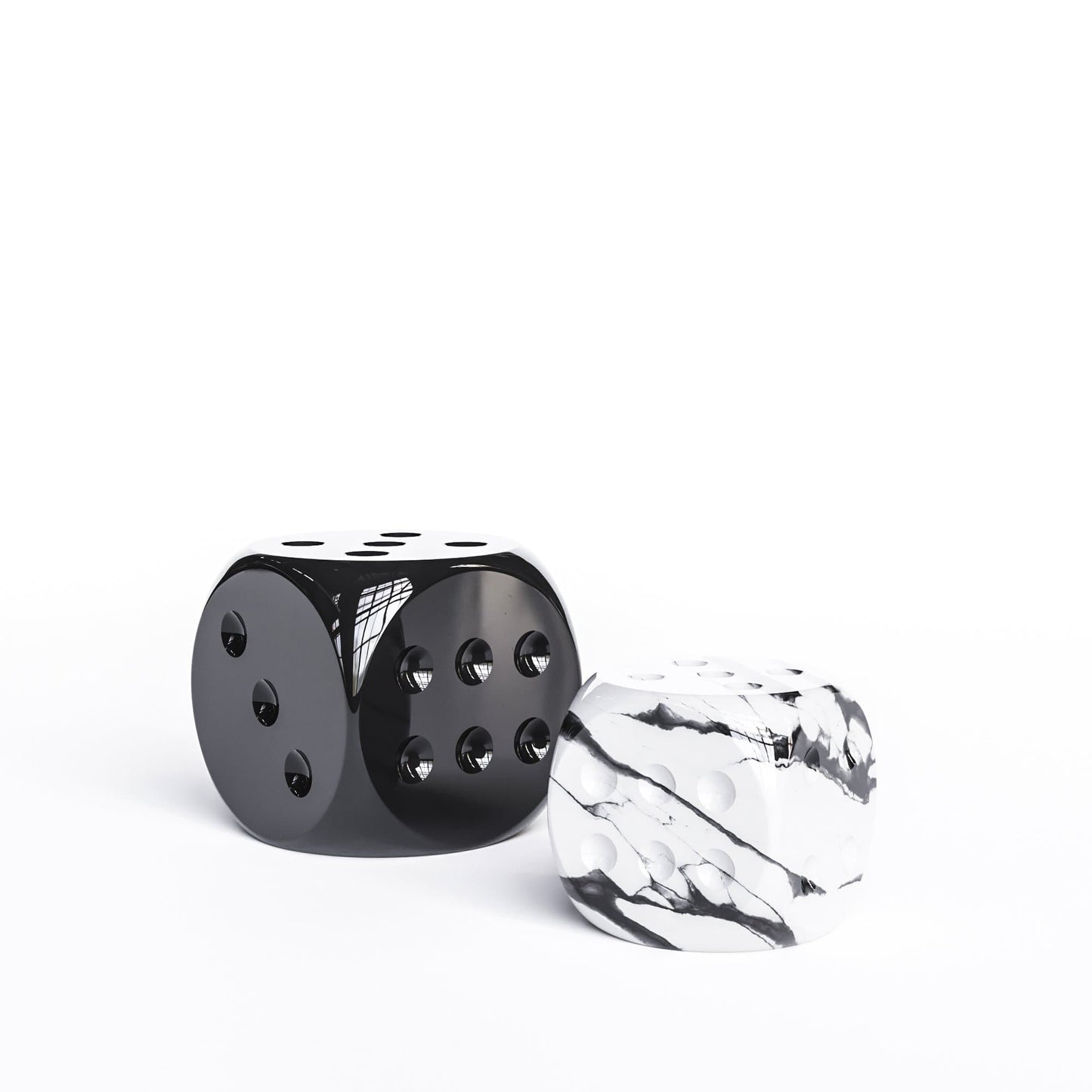Ceramic Dice Set - Plain & Marbles - Synchrony Art INC