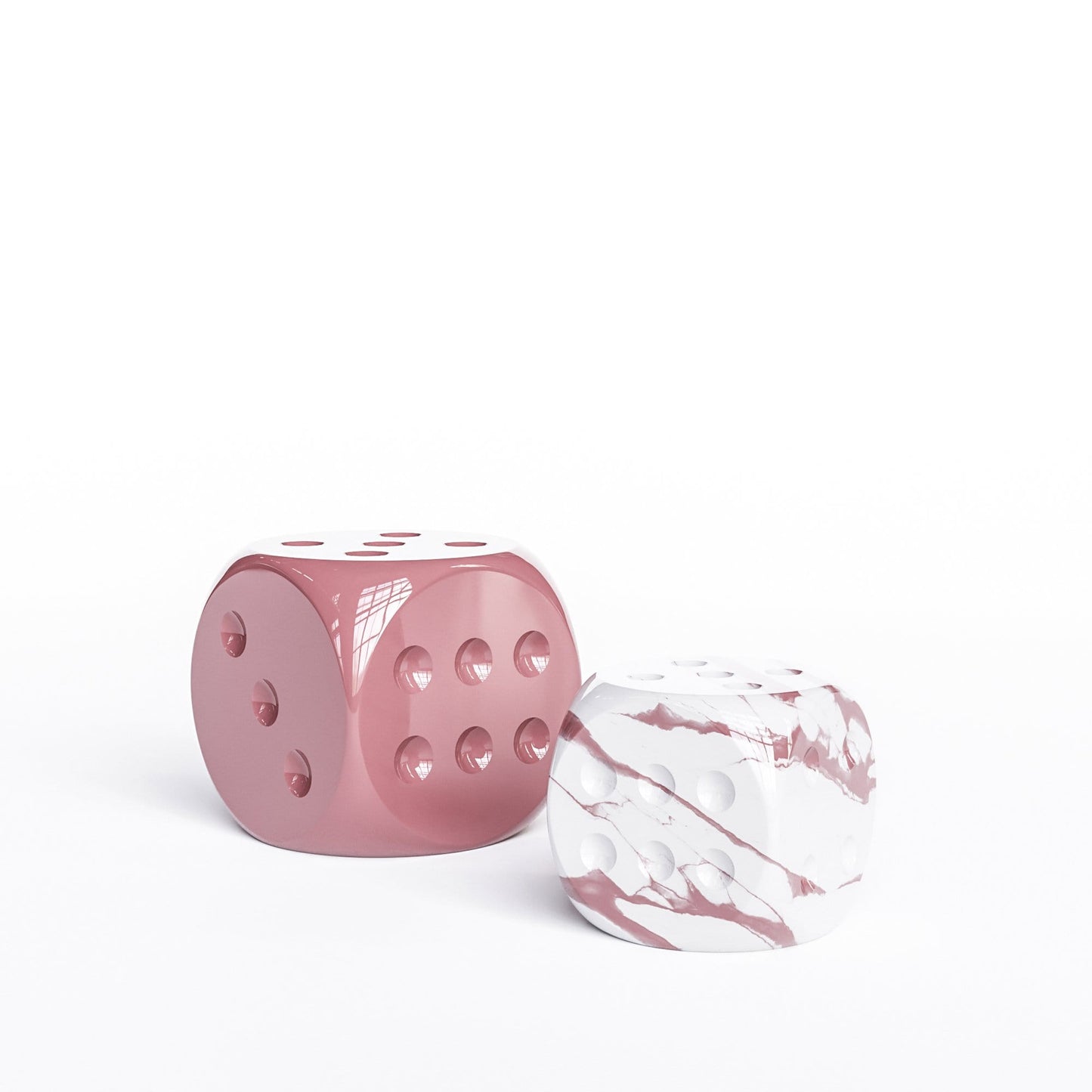 Ceramic Dice Set - Plain & Marbles - Synchrony Art INC