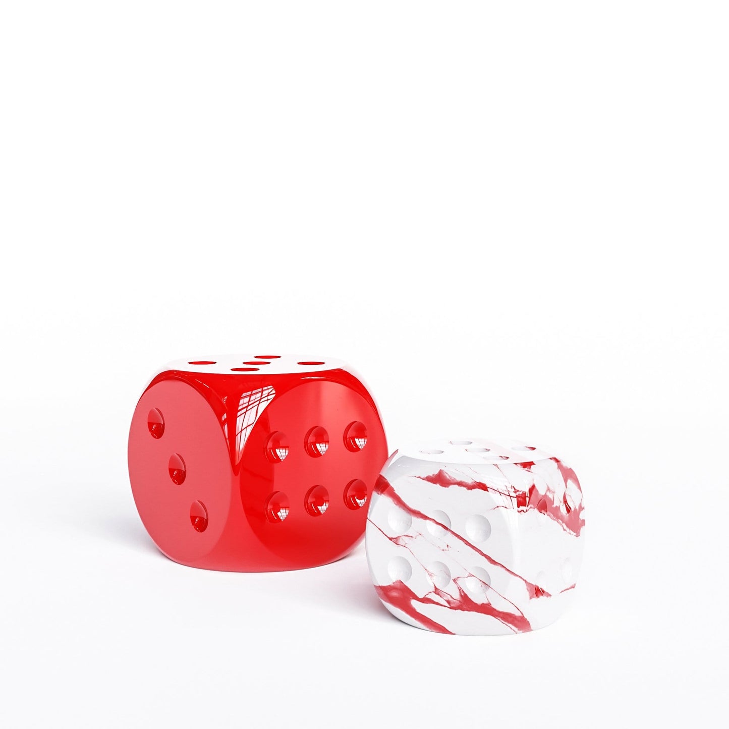 Ceramic Dice Set - Plain & Marbles - Synchrony Art INC
