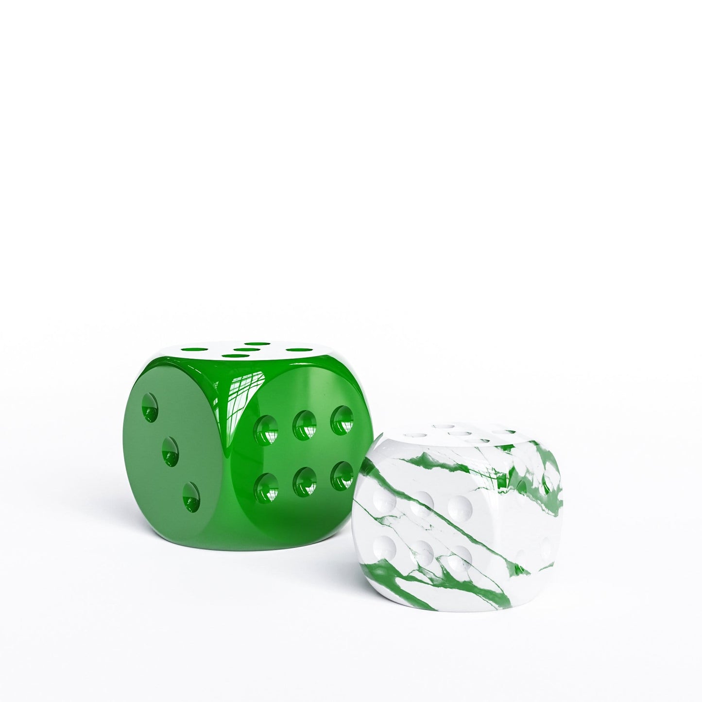 Ceramic Dice Set - Plain & Marbles - Synchrony Art INC