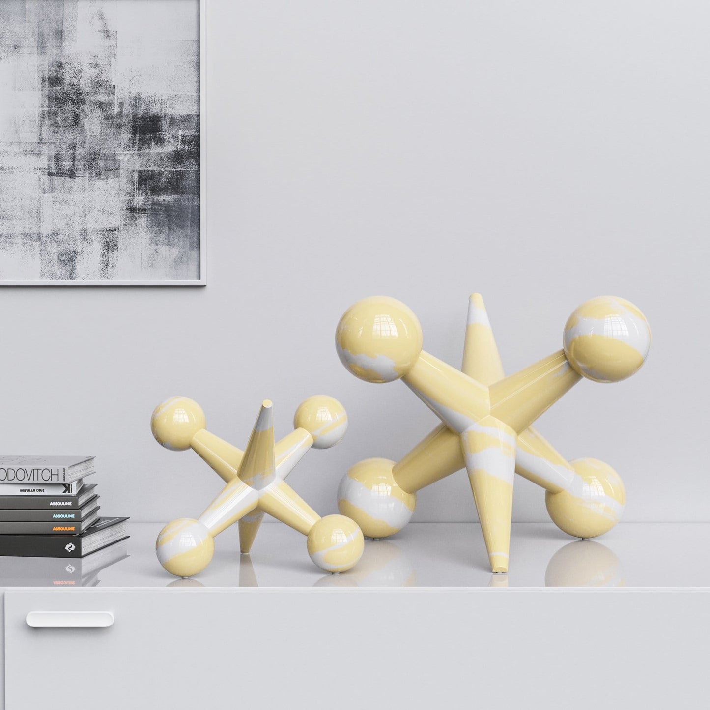 Ceramic Jack Set - Color Marbles - Synchrony Art INC