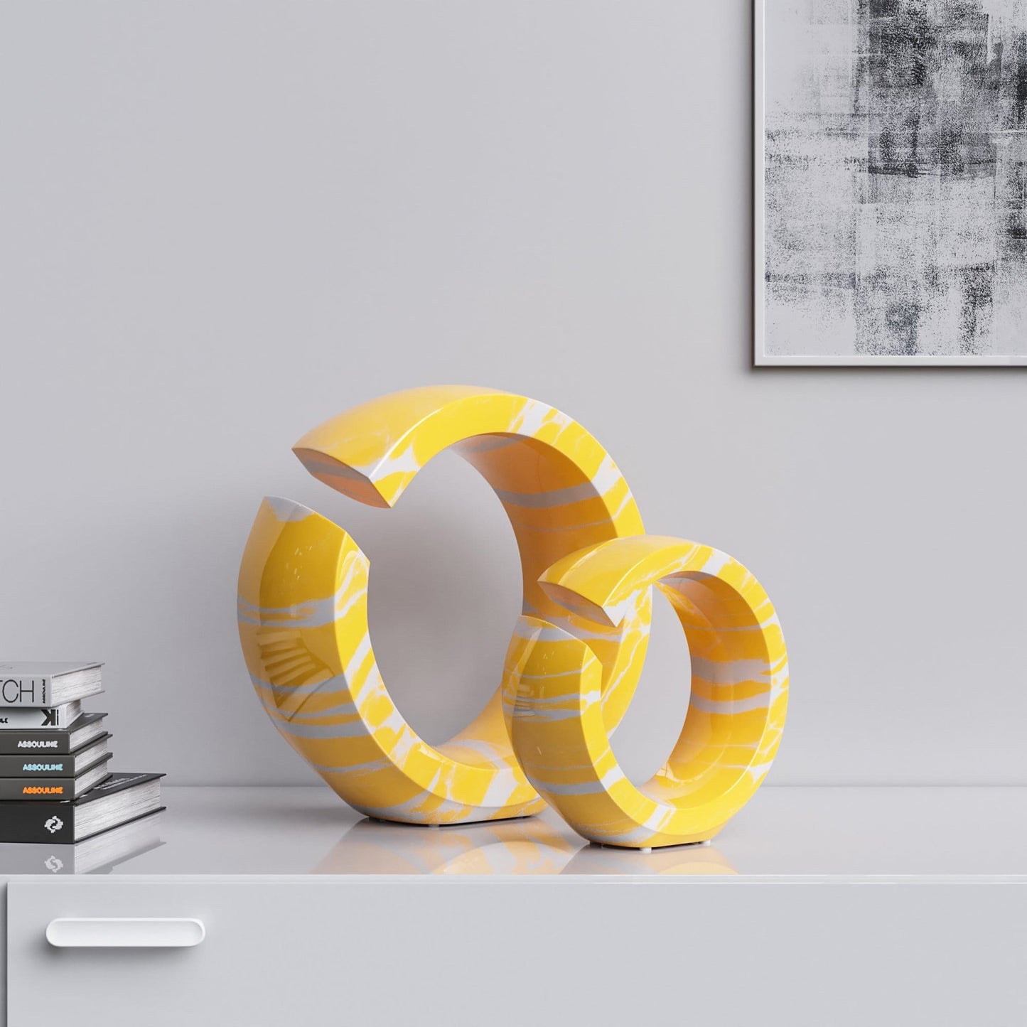 Ceramic Ring Set - Color Marbles - Synchrony Art INC