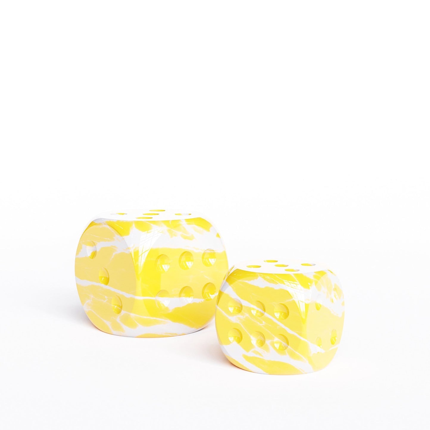 Ceramic Dice Set - Color Marbles - Synchrony Art INC