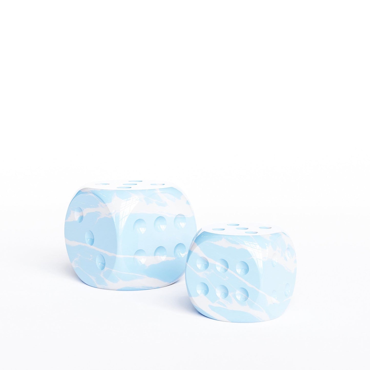 Ceramic Dice Set - Color Marbles - Synchrony Art INC