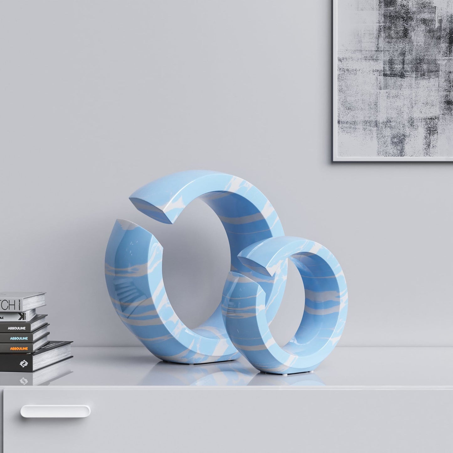 Ceramic Ring Set - Color Marbles - Synchrony Art INC