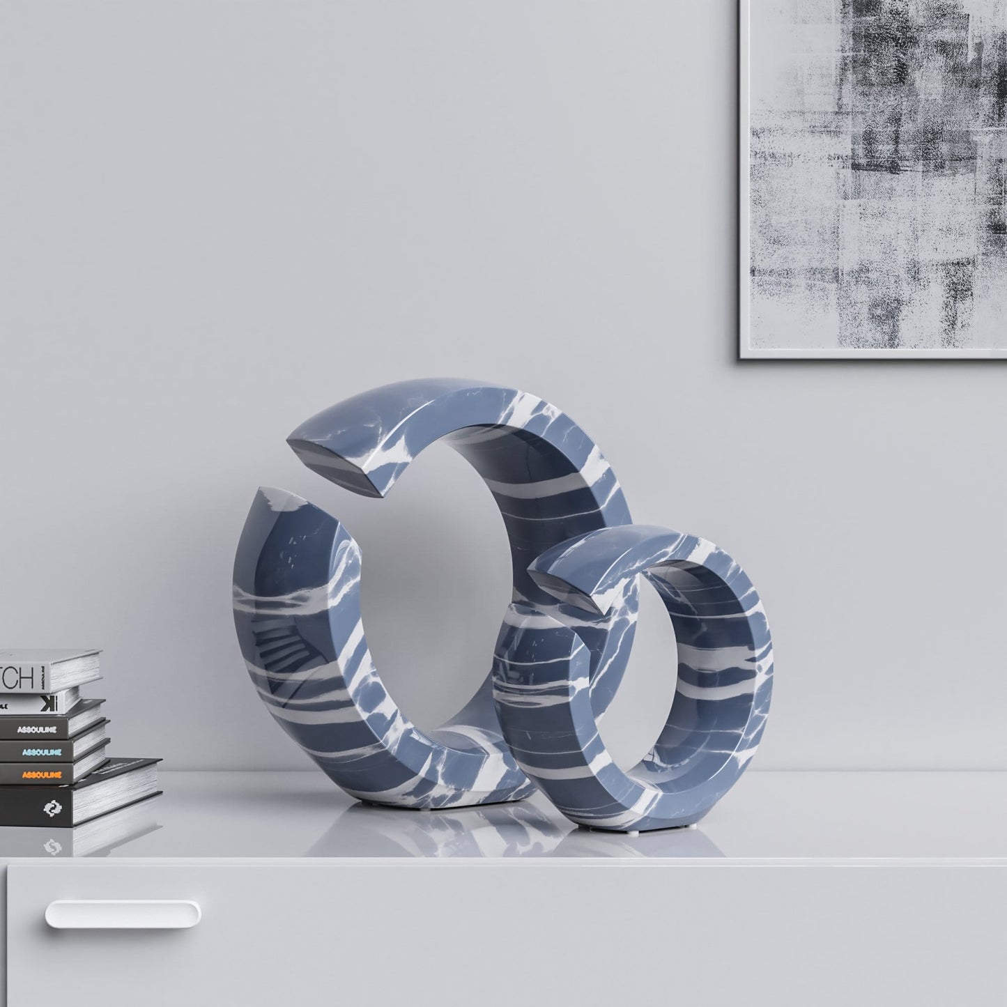 Ceramic Ring Set - Color Marbles - Synchrony Art INC