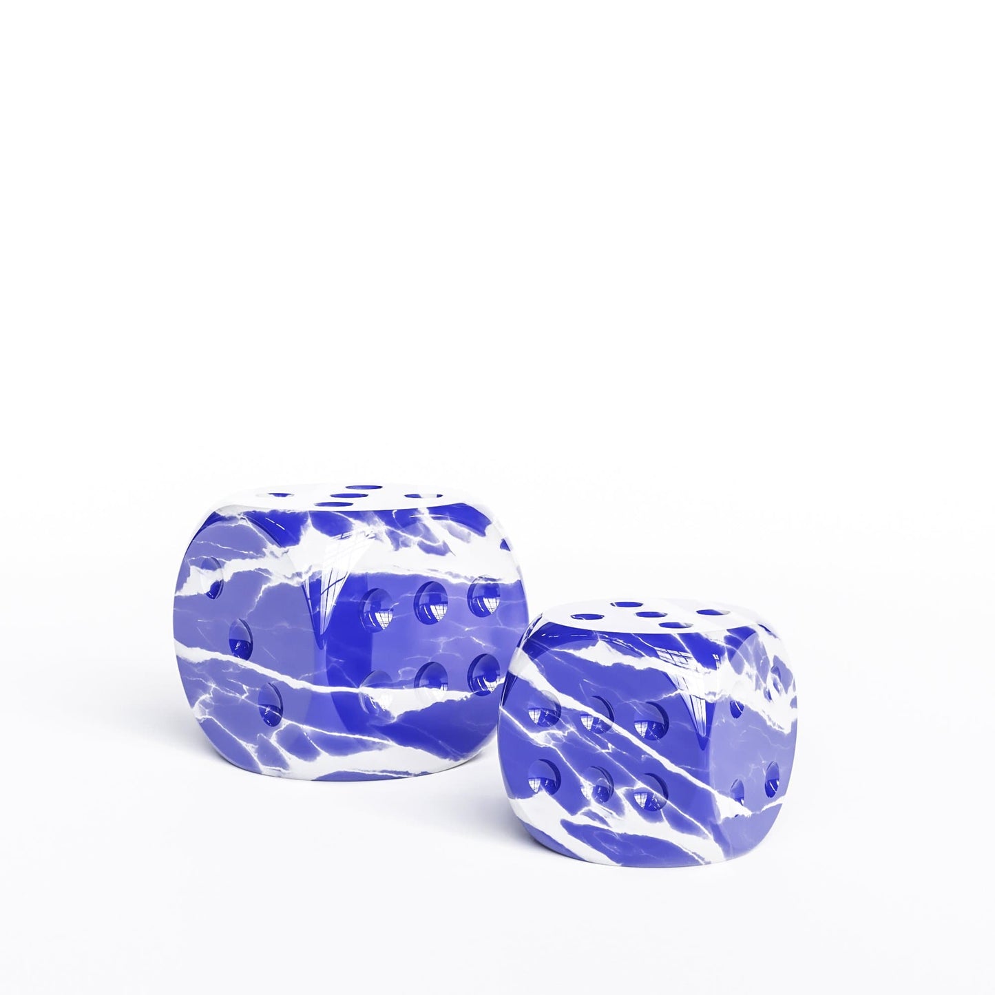 Ceramic Dice Set - Color Marbles - Synchrony Art INC