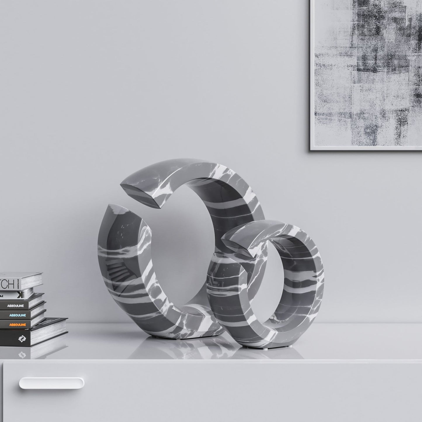 Ceramic Ring Set - Color Marbles - Synchrony Art INC
