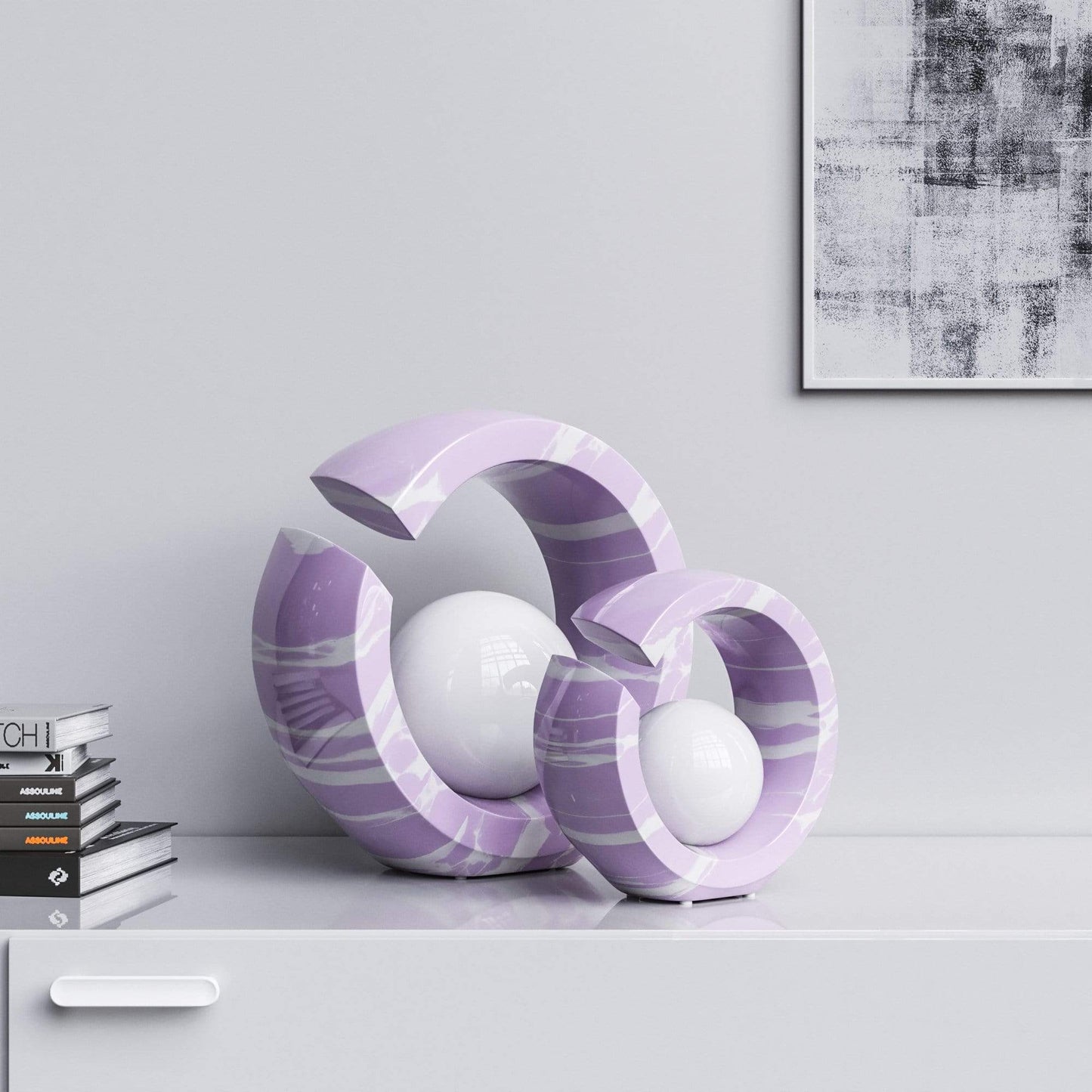 Ceramic Rings & Ball Set - Color Marbles - Synchrony Art INC