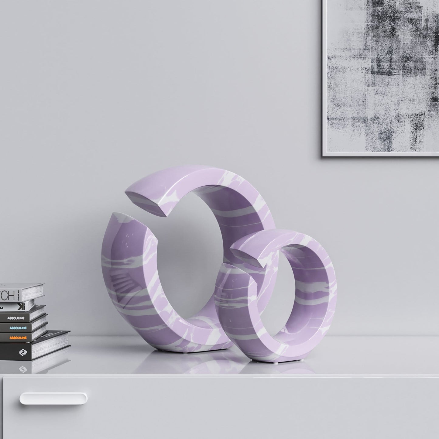 Ceramic Ring Set - Color Marbles - Synchrony Art INC