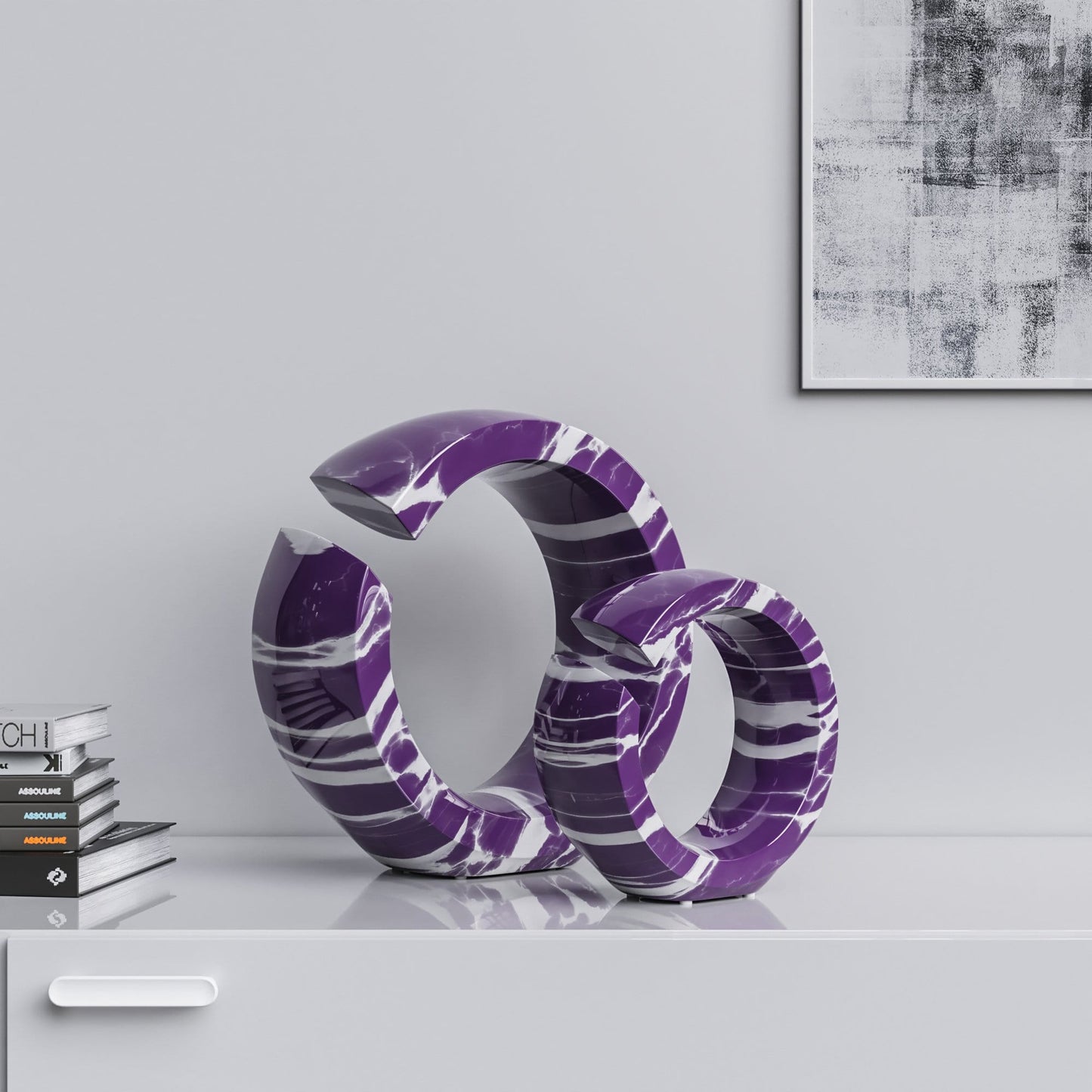 Ceramic Ring Set - Color Marbles - Synchrony Art INC