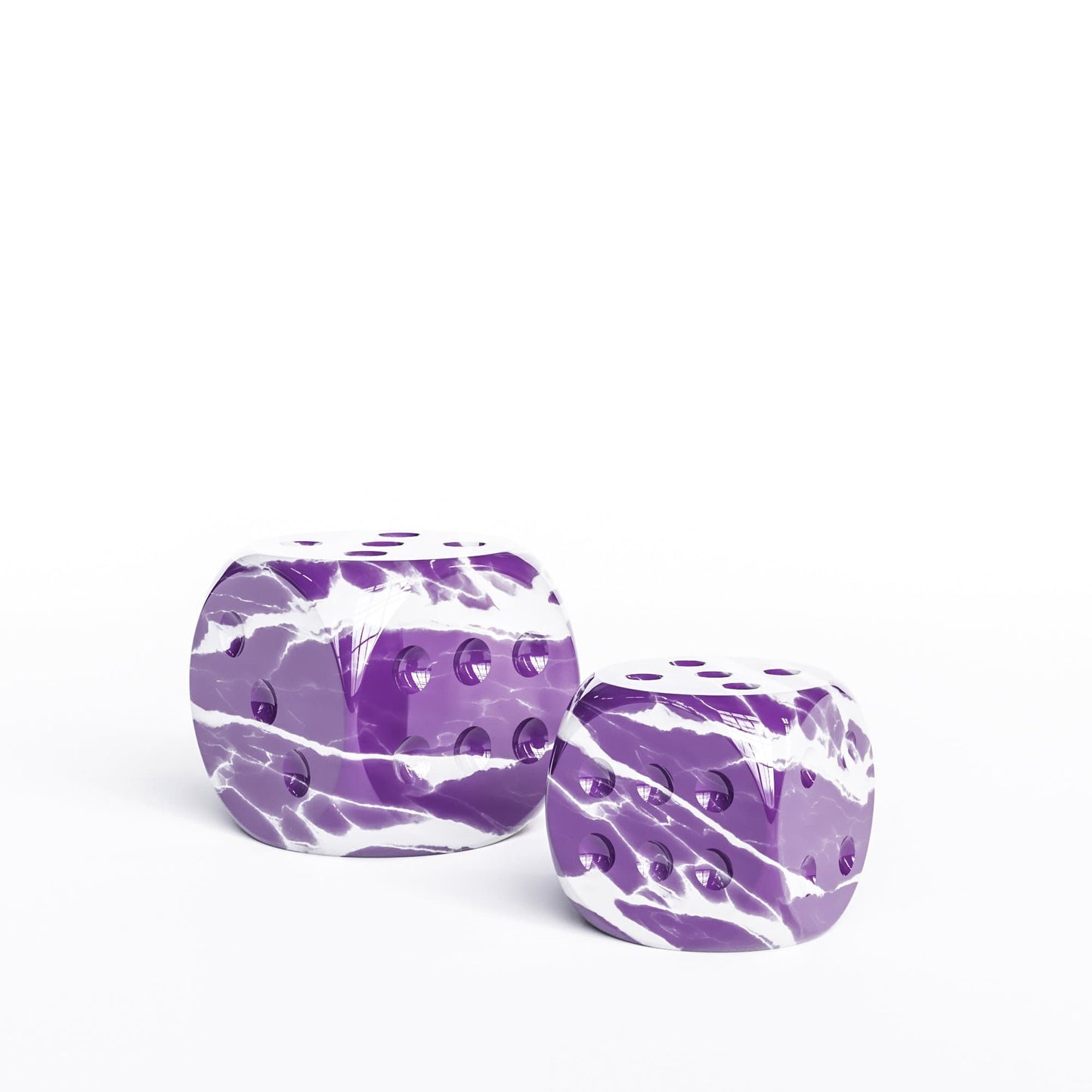Ceramic Dice Set - Color Marbles - Synchrony Art INC