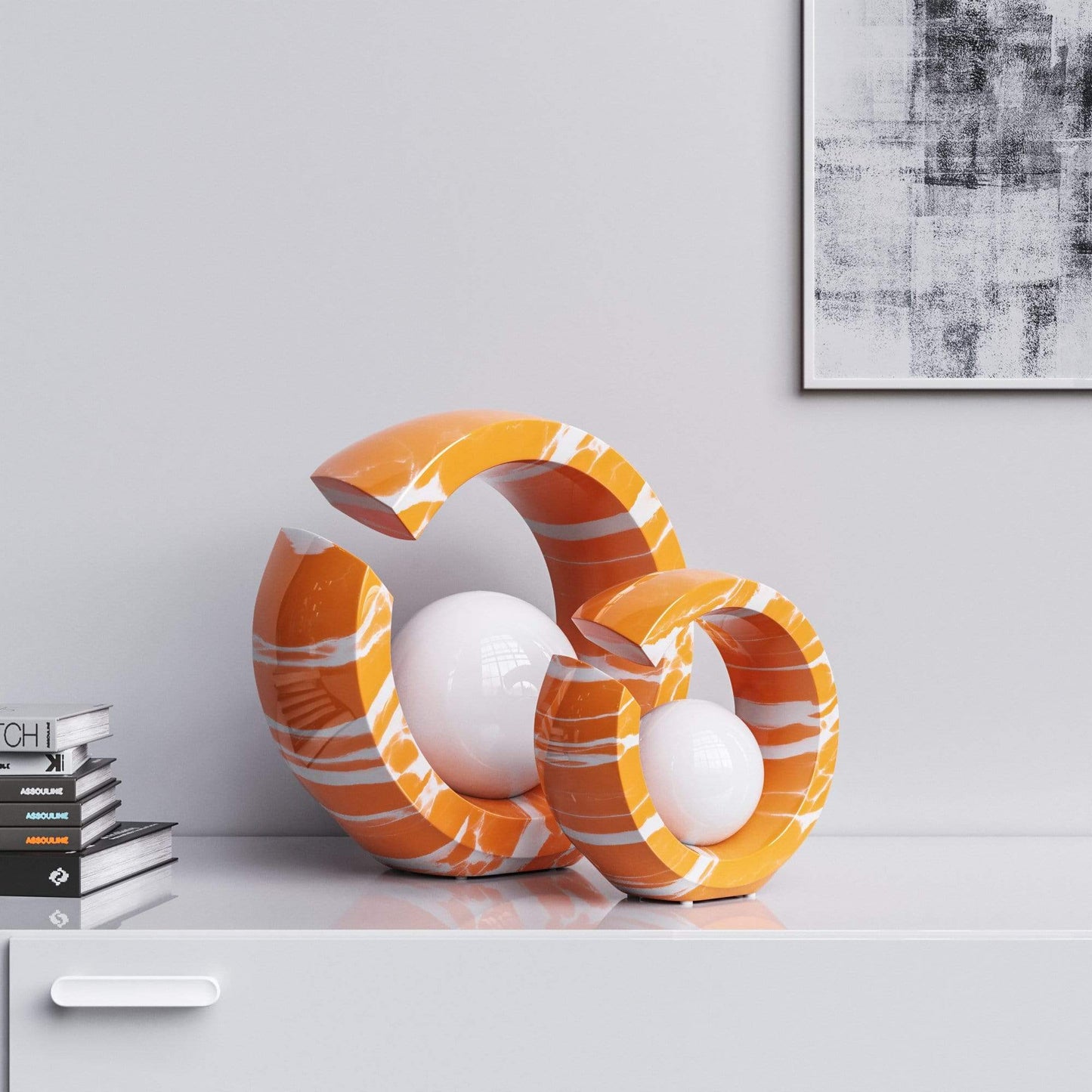 Ceramic Rings & Ball Set - Color Marbles - Synchrony Art INC