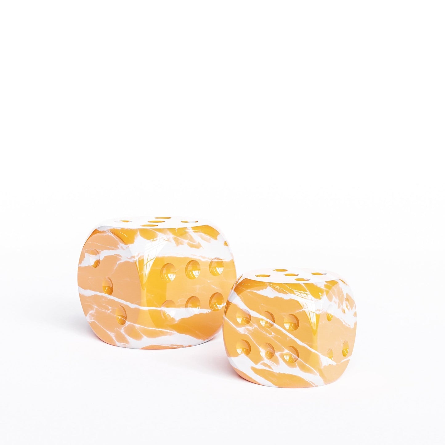 Ceramic Dice Set - Color Marbles - Synchrony Art INC