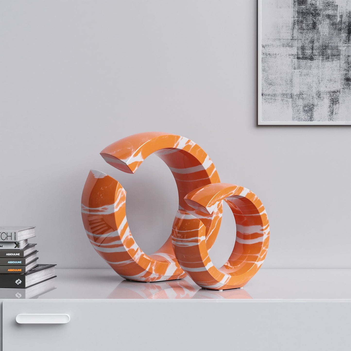 Ceramic Ring Set - Color Marbles - Synchrony Art INC