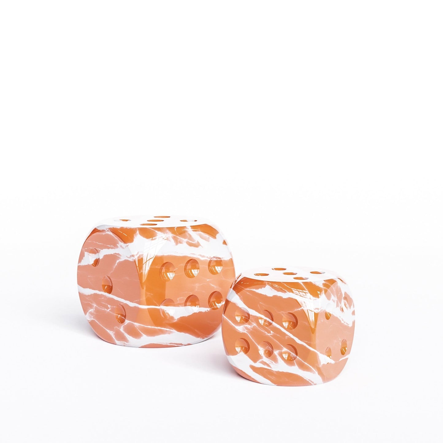 Ceramic Dice Set - Color Marbles - Synchrony Art INC