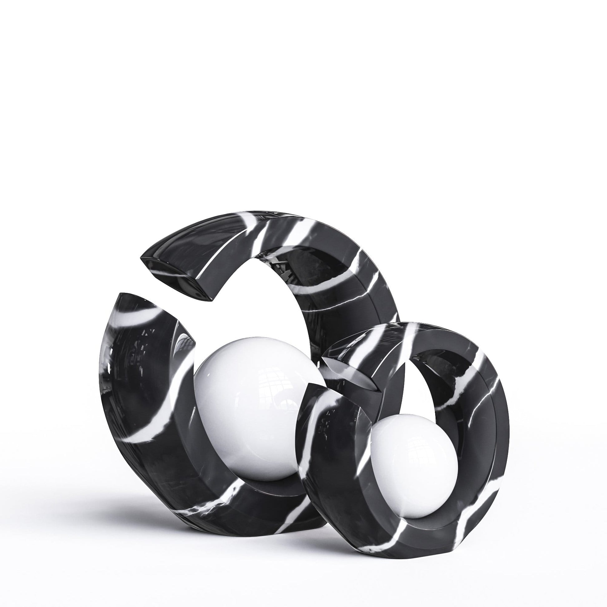 Ceramic Rings & Ball Set - Color Marbles - Synchrony Art INC