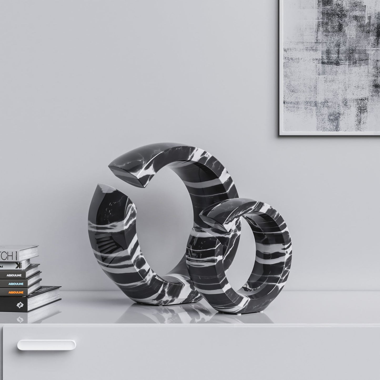 Ceramic Ring Set - Color Marbles - Synchrony Art INC