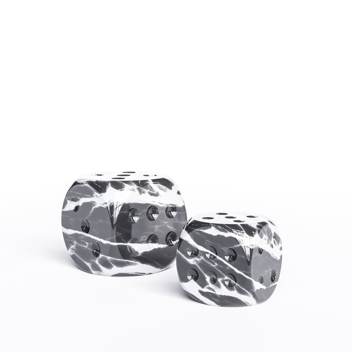 Ceramic Dice Set - Color Marbles - Synchrony Art INC