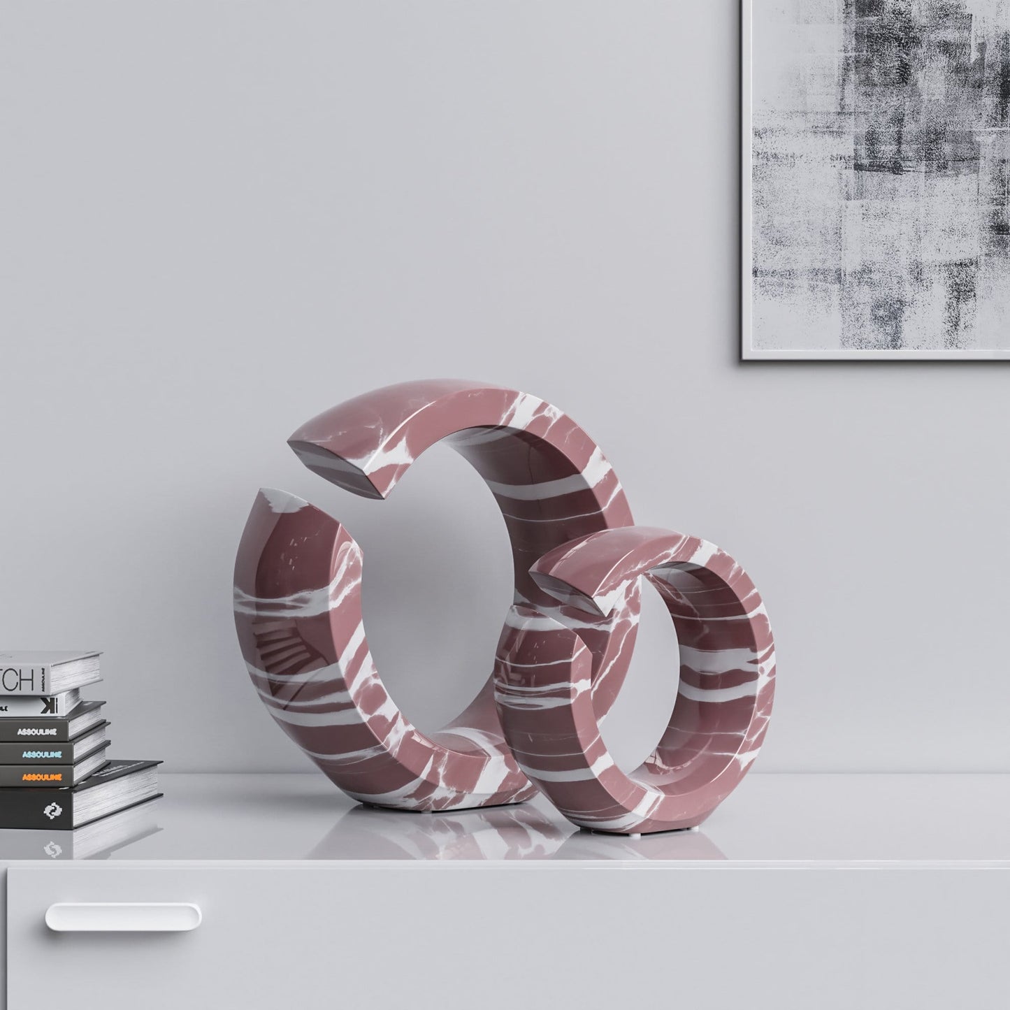 Ceramic Ring Set - Color Marbles - Synchrony Art INC