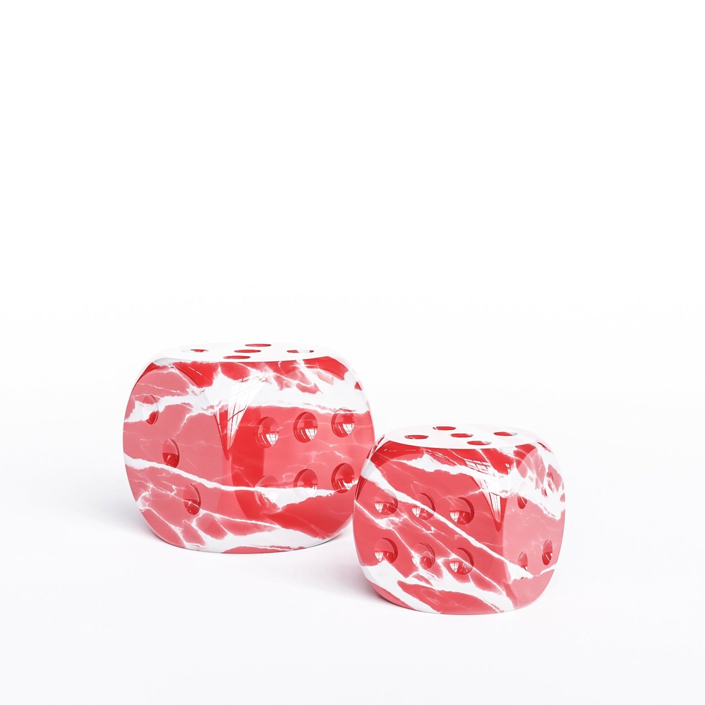Ceramic Dice Set - Color Marbles - Synchrony Art INC