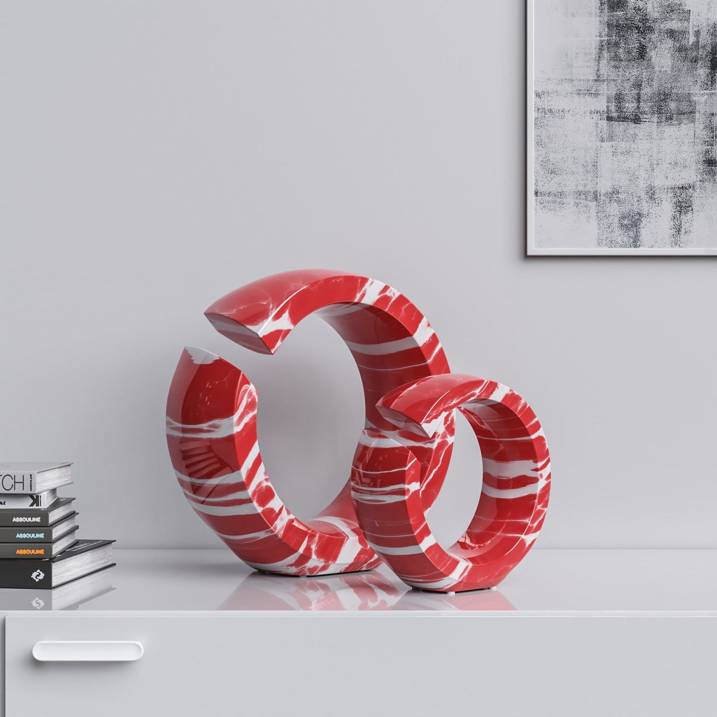 Ceramic Ring Set - Color Marbles - Synchrony Art INC