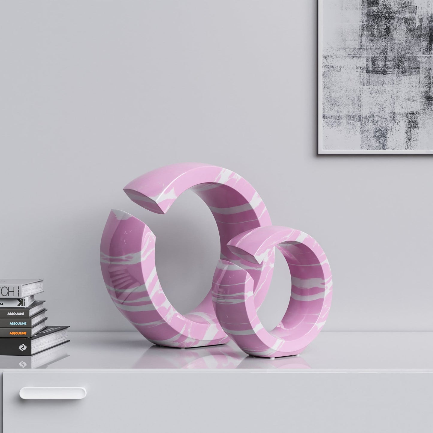 Ceramic Ring Set - Color Marbles - Synchrony Art INC