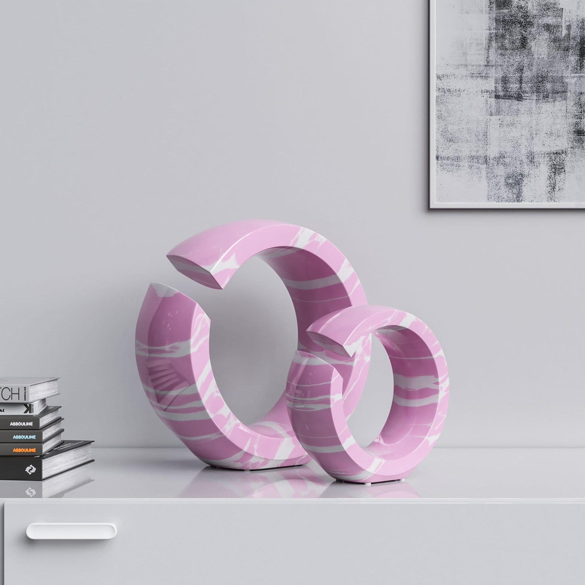 Ceramic Ring Set - Color Marbles - Synchrony Art INC