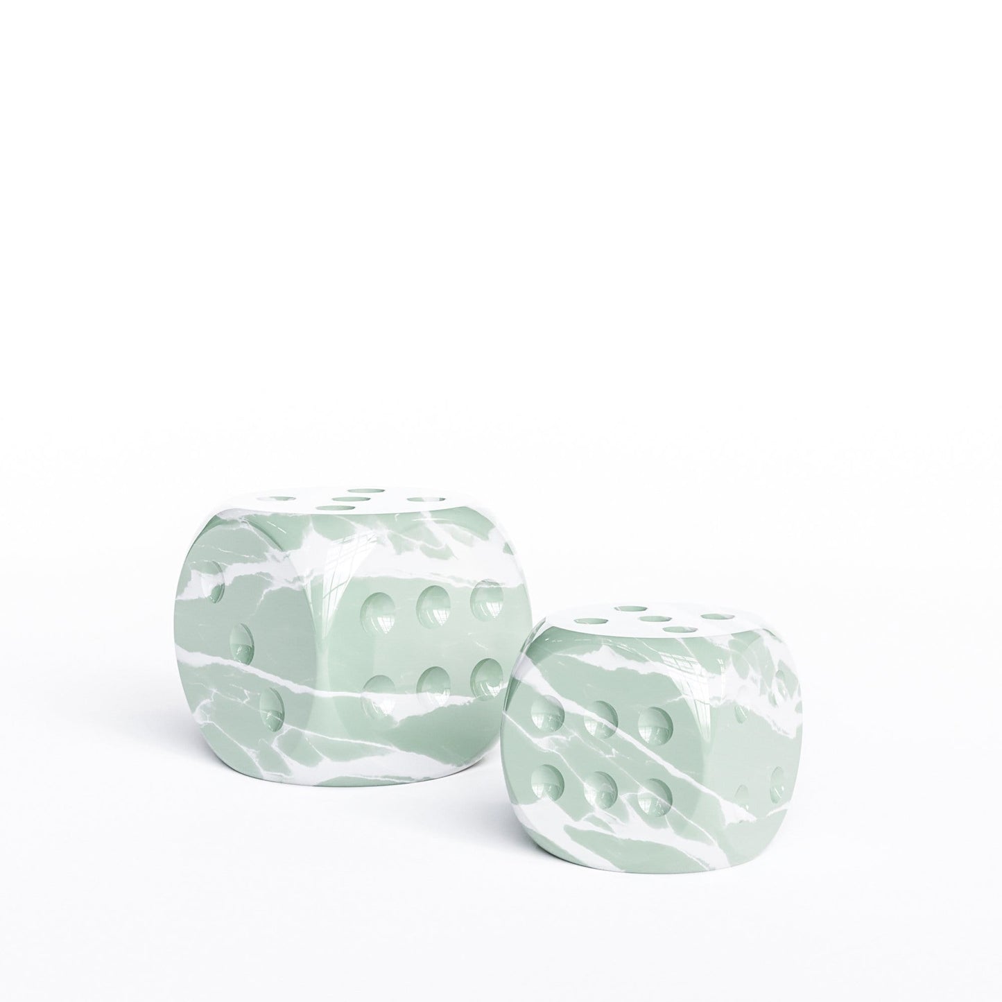 Ceramic Dice Set - Color Marbles - Synchrony Art INC